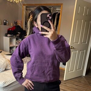 Aritzia/TNA Purple Pullover Hoodie - Cozy Sweatshirt